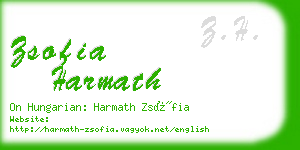 zsofia harmath business card